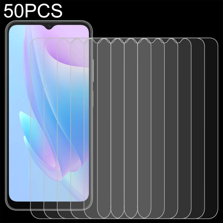 50 pellicole in vetro temperato da 0,26 mm 9H 2,5D, For Blackview A52(50 PCS)