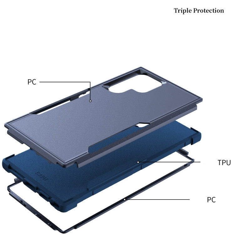 Custodia per telefono antiurto in TPU + PC, For Samsung Galaxy S22 Ultra 5G