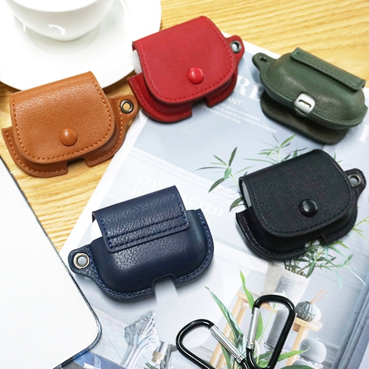 Custodia protettiva per auricolari in pelle PU stile zaino con cordino, For AirPods 1 / 2, For AirPods Pro, For AirPods 3, For AirPods Pro 2