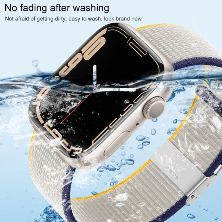 Cinturino in nylon con fibbia in metallo, For Apple Watch Series 8&7 41mm / SE 2&6&SE&5&4 40mm / 3&2&1 38mm, For Apple Watch Ultra 49mm / Series 8&7 45mm / SE 2&6&SE&5&4 44mm / 3&2&1 42mm