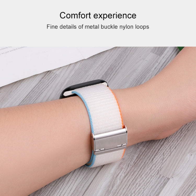 Cinturino in nylon con fibbia in metallo, For Apple Watch Series 8&7 41mm / SE 2&6&SE&5&4 40mm / 3&2&1 38mm, For Apple Watch Ultra 49mm / Series 8&7 45mm / SE 2&6&SE&5&4 44mm / 3&2&1 42mm