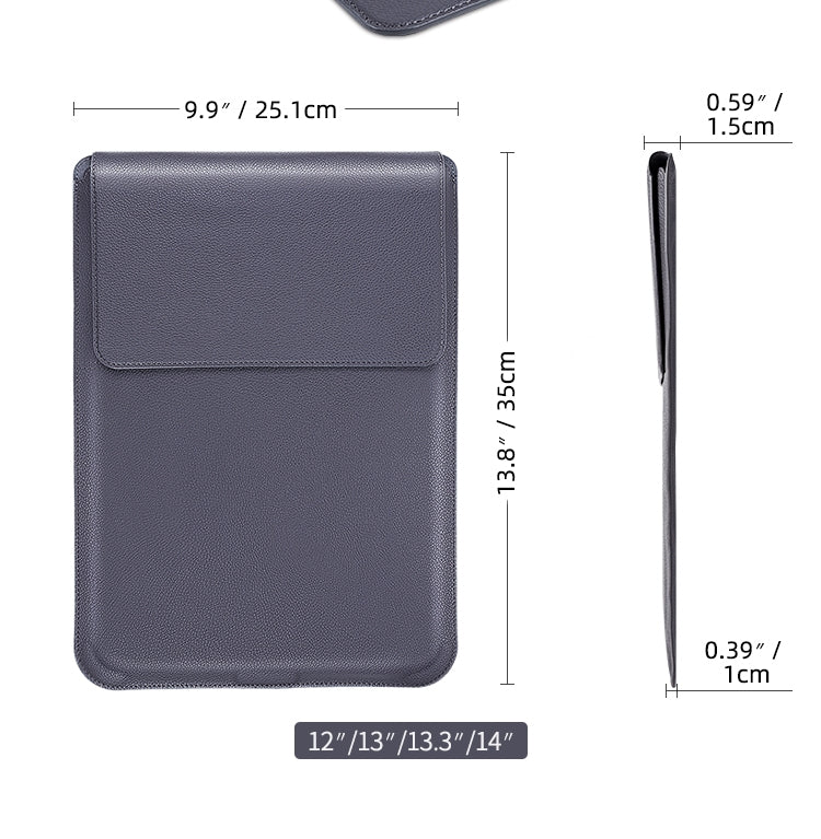 Borsa per laptop 4 in 1 in pelle PU con staffa funzionale, For MacBook 12 / 14 inch, For MacBook 15 / 16 inch