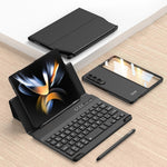 Custodia in pelle per tastiera Bluetooth pieghevole magnetica GKK con penna, For Samsung Galaxy Z Fold3 5G, For Samsung Galaxy Z Fold4