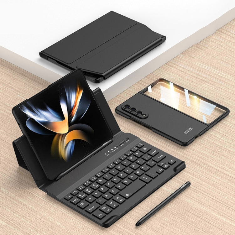 Custodia in pelle per tastiera Bluetooth pieghevole magnetica GKK con penna, For Samsung Galaxy Z Fold3 5G, For Samsung Galaxy Z Fold4
