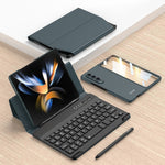 Custodia in pelle per tastiera Bluetooth pieghevole magnetica GKK con penna, For Samsung Galaxy Z Fold3 5G, For Samsung Galaxy Z Fold4