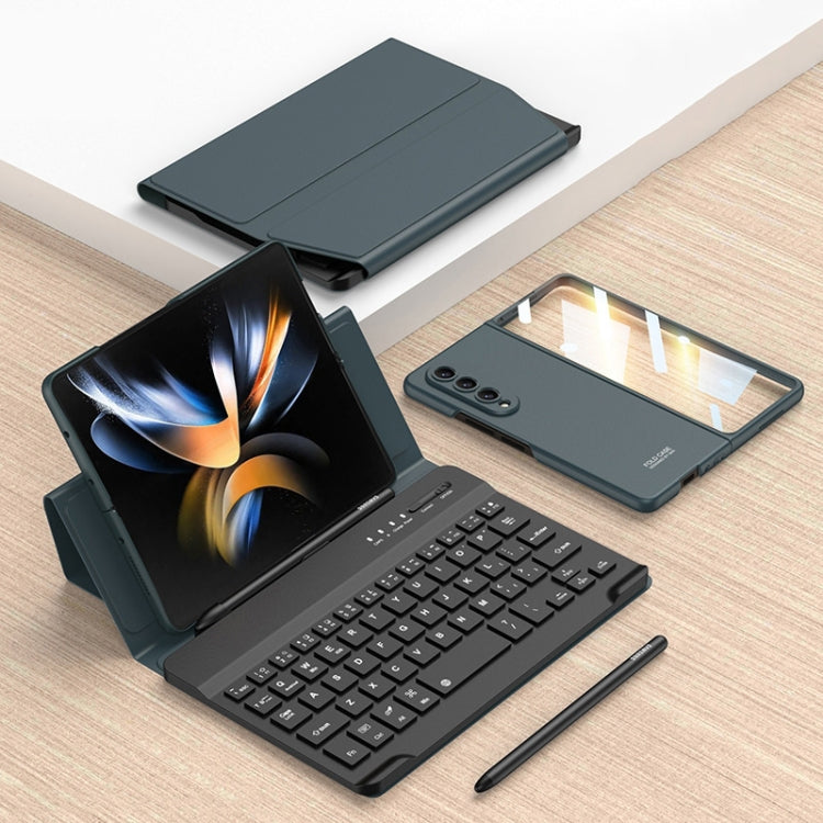 Custodia in pelle per tastiera Bluetooth pieghevole magnetica GKK con penna, For Samsung Galaxy Z Fold3 5G, For Samsung Galaxy Z Fold4