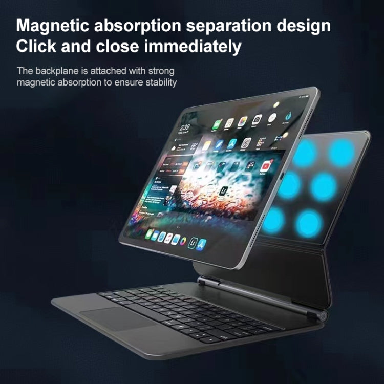 Custodia in pelle per tastiera Bluetooth con touch pad, For iPad Air 5 / 4 10.9 inch, For iPad Pro 11 inch 2021/2020/2018, For iPad Pro 12.9 inch 2021/2020/2018