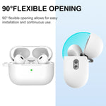 Custodia per auricolari antiurto monopezzo ispessita, For AirPods Pro 2