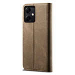 Custodia per telefono in pelle con texture denim, For Xiaomi Redmi Note 12 China, For Xiaomi Redmi Note 12 Pro 5G China, For Xiaomi Redmi Note 12 Pro+ China