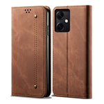 Custodia per telefono in pelle con texture denim, For Xiaomi Redmi Note 12 China, For Xiaomi Redmi Note 12 Pro 5G China, For Xiaomi Redmi Note 12 Pro+ China