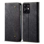 Custodia per telefono in pelle con texture denim, For Xiaomi Redmi Note 12 China, For Xiaomi Redmi Note 12 Pro 5G China, For Xiaomi Redmi Note 12 Pro+ China