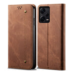 Custodia per telefono in pelle con texture denim, For Xiaomi Redmi Note 12 China, For Xiaomi Redmi Note 12 Pro 5G China, For Xiaomi Redmi Note 12 Pro+ China