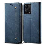 Custodia per telefono in pelle con texture denim, For Xiaomi Redmi Note 12 China, For Xiaomi Redmi Note 12 Pro 5G China, For Xiaomi Redmi Note 12 Pro+ China