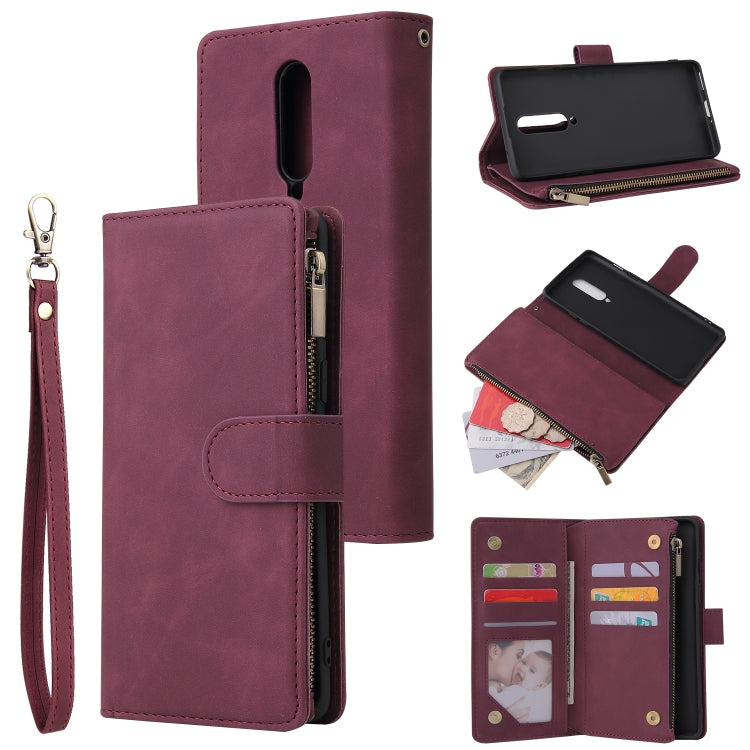 Custodia portafoglio in pelle con slot carte per OnePlus 8 Pro