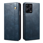 Custodia per telefono in pelle con trama di cavallo pazzo in cera d'olio, For Xiaomi Redmi Note 12 China, For Xiaomi Redmi Note 12 Pro 5G China, For Xiaomi Redmi Note 12 Pro+ China