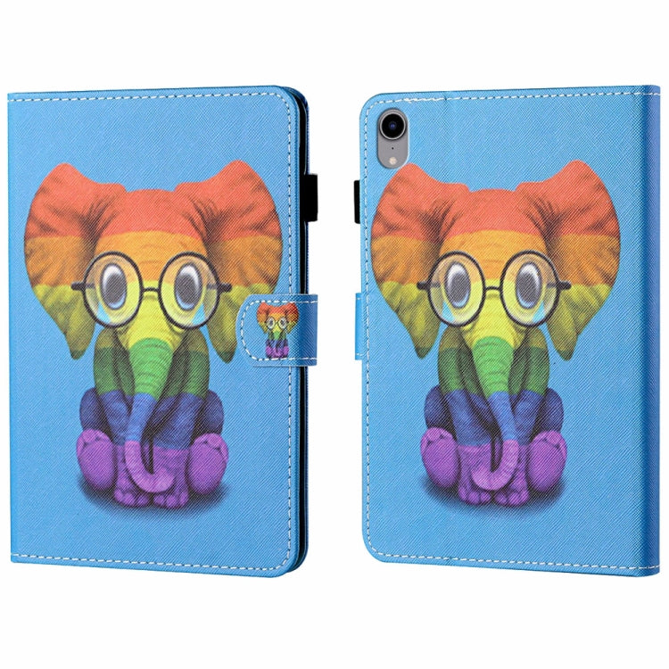 Custodia per tablet in pelle intelligente con cuciture colorate, For iPad 10th Gen 10.9 2022