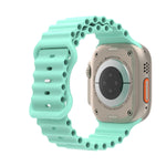 Cinturino in silicone stile oceano, For Apple Watch Ultra 49mm / Series 8&7 45mm / SE 2&6&SE&5&4 44mm / 3&2&1 42mm