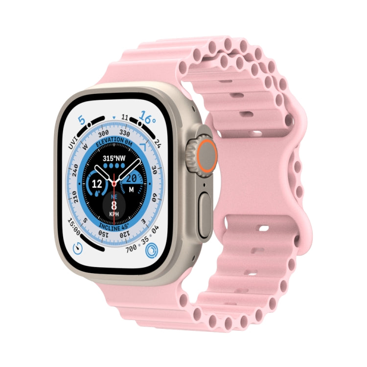 Cinturino in silicone stile oceano, For Apple Watch Ultra 49mm / Series 8&7 45mm / SE 2&6&SE&5&4 44mm / 3&2&1 42mm
