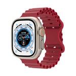 Cinturino in silicone stile oceano, For Apple Watch Ultra 49mm / Series 8&7 45mm / SE 2&6&SE&5&4 44mm / 3&2&1 42mm