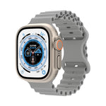 Cinturino in silicone stile oceano, For Apple Watch Ultra 49mm / Series 8&7 45mm / SE 2&6&SE&5&4 44mm / 3&2&1 42mm