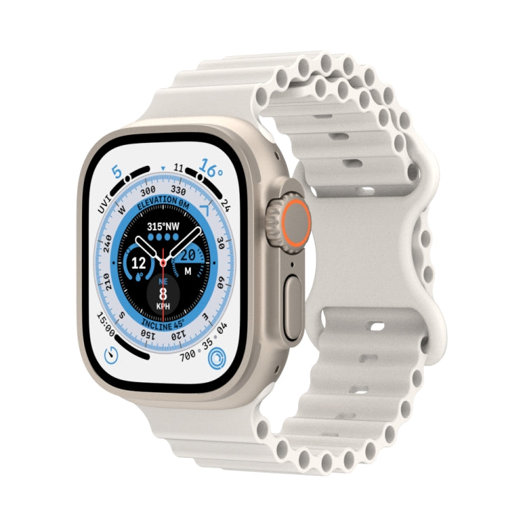 Cinturino in silicone stile oceano, For Apple Watch Ultra 49mm / Series 8&7 45mm / SE 2&6&SE&5&4 44mm / 3&2&1 42mm