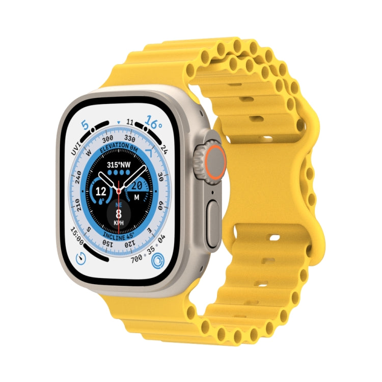 Cinturino in silicone stile oceano, For Apple Watch Ultra 49mm / Series 8&7 45mm / SE 2&6&SE&5&4 44mm / 3&2&1 42mm