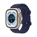 Cinturino in silicone stile oceano, For Apple Watch Ultra 49mm / Series 8&7 45mm / SE 2&6&SE&5&4 44mm / 3&2&1 42mm