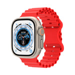 Cinturino in silicone stile oceano, For Apple Watch Ultra 49mm / Series 8&7 45mm / SE 2&6&SE&5&4 44mm / 3&2&1 42mm