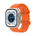 Cinturino in silicone stile oceano, For Apple Watch Ultra 49mm / Series 8&7 45mm / SE 2&6&SE&5&4 44mm / 3&2&1 42mm