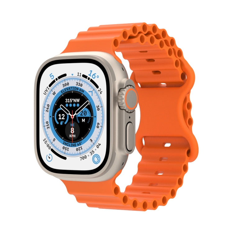 Cinturino in silicone stile oceano, For Apple Watch Ultra 49mm / Series 8&7 45mm / SE 2&6&SE&5&4 44mm / 3&2&1 42mm