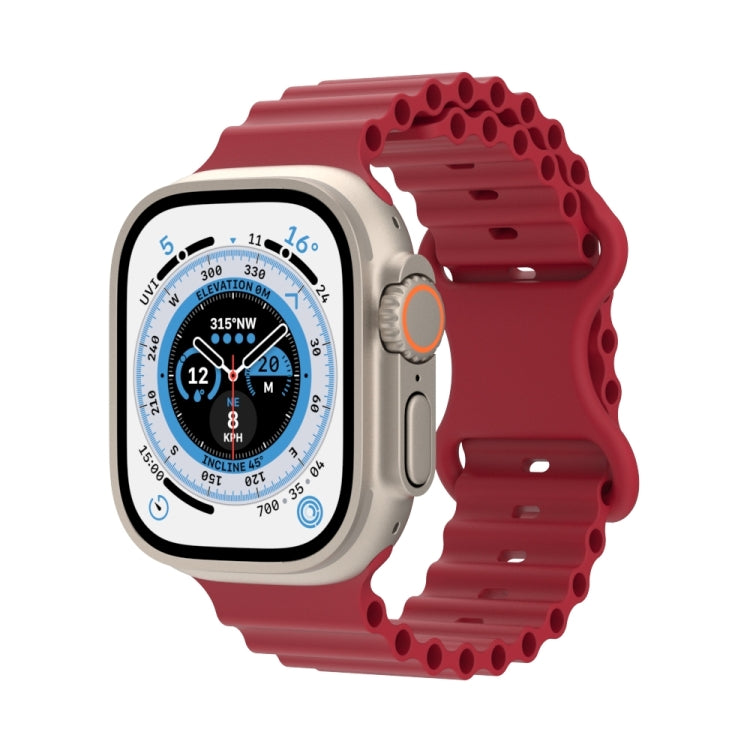 Cinturino in silicone stile oceano, For Apple Watch Series 8&7 41mm / SE 2&6&SE&5&4 40mm / 3&2&1 38mm