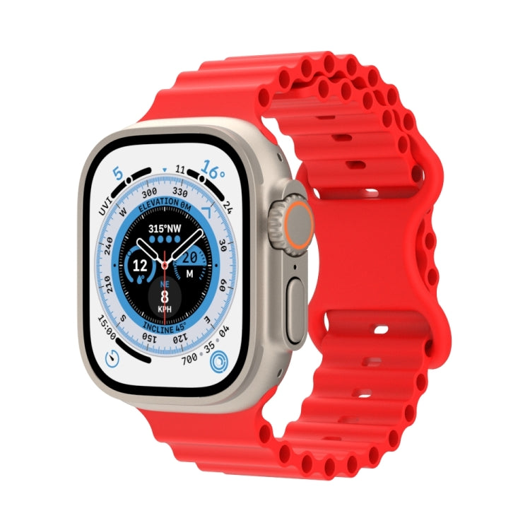 Cinturino in silicone stile oceano, For Apple Watch Series 8&7 41mm / SE 2&6&SE&5&4 40mm / 3&2&1 38mm