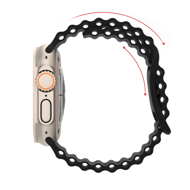 Cinturino in silicone stile oceano, For Apple Watch Series 8&7 41mm / SE 2&6&SE&5&4 40mm / 3&2&1 38mm