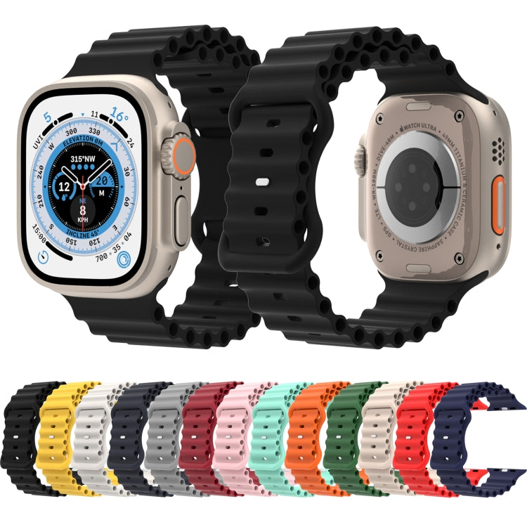 Cinturino in silicone stile oceano, For Apple Watch Series 8&7 41mm / SE 2&6&SE&5&4 40mm / 3&2&1 38mm