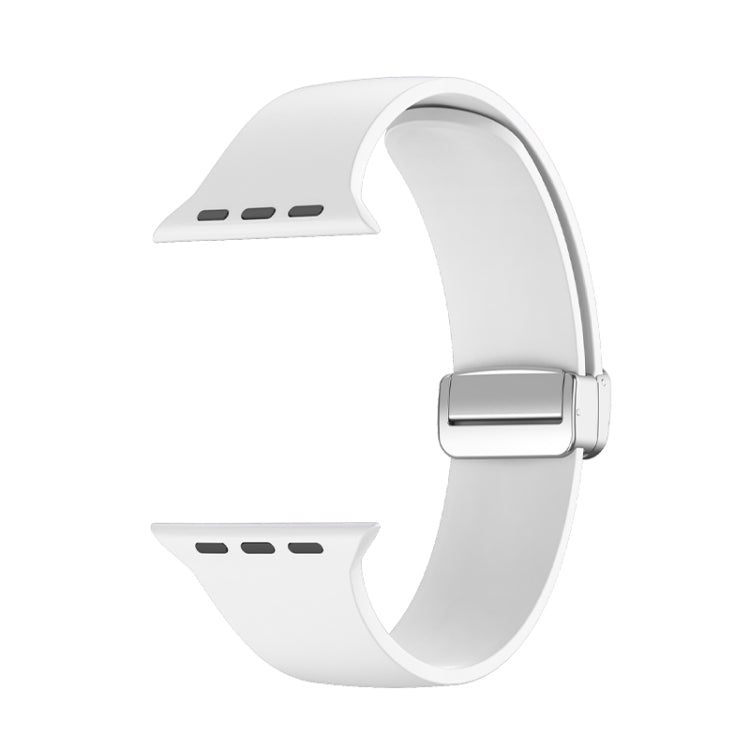 Cinturino per orologio in silicone con fibbia pieghevole, For Apple Watch Ultra 49mm, For Apple Watch Series 8&7 45mm / SE 2&6&SE&5&4 44mm / 3&2&1 42mm, For Apple Watch Series 8&7 41mm / SE 2&6&SE&5&4 40mm / 3&2&1 38mm
