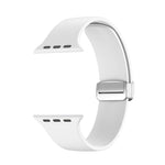 Cinturino per orologio in silicone con fibbia pieghevole, For Apple Watch Ultra 49mm, For Apple Watch Series 8&7 45mm / SE 2&6&SE&5&4 44mm / 3&2&1 42mm, For Apple Watch Series 8&7 41mm / SE 2&6&SE&5&4 40mm / 3&2&1 38mm