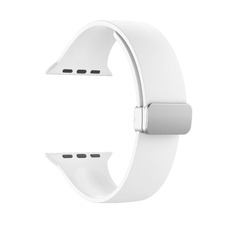 Cinturino per orologio in silicone con fibbia pieghevole, For Apple Watch Ultra 49mm, For Apple Watch Series 8&7 45mm / SE 2&6&SE&5&4 44mm / 3&2&1 42mm, For Apple Watch Series 8&7 41mm / SE 2&6&SE&5&4 40mm / 3&2&1 38mm
