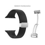 Cinturino per orologio in silicone con fibbia pieghevole, For Apple Watch Ultra 49mm, For Apple Watch Series 8&7 45mm / SE 2&6&SE&5&4 44mm / 3&2&1 42mm, For Apple Watch Series 8&7 41mm / SE 2&6&SE&5&4 40mm / 3&2&1 38mm