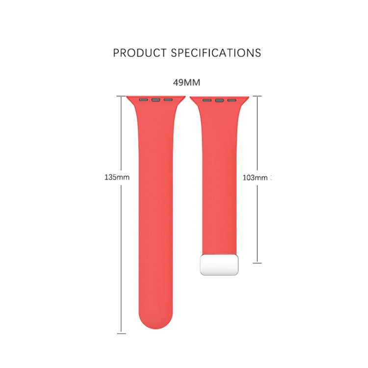 Cinturino per orologio in silicone con fibbia pieghevole, For Apple Watch Ultra 49mm, For Apple Watch Series 8&7 45mm / SE 2&6&SE&5&4 44mm / 3&2&1 42mm, For Apple Watch Series 8&7 41mm / SE 2&6&SE&5&4 40mm / 3&2&1 38mm