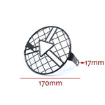 Copertura per griglia per lampada rotonda retrò con protezione per griglia a punta di freccia per motocicletta, Arrowhead Grill Guard