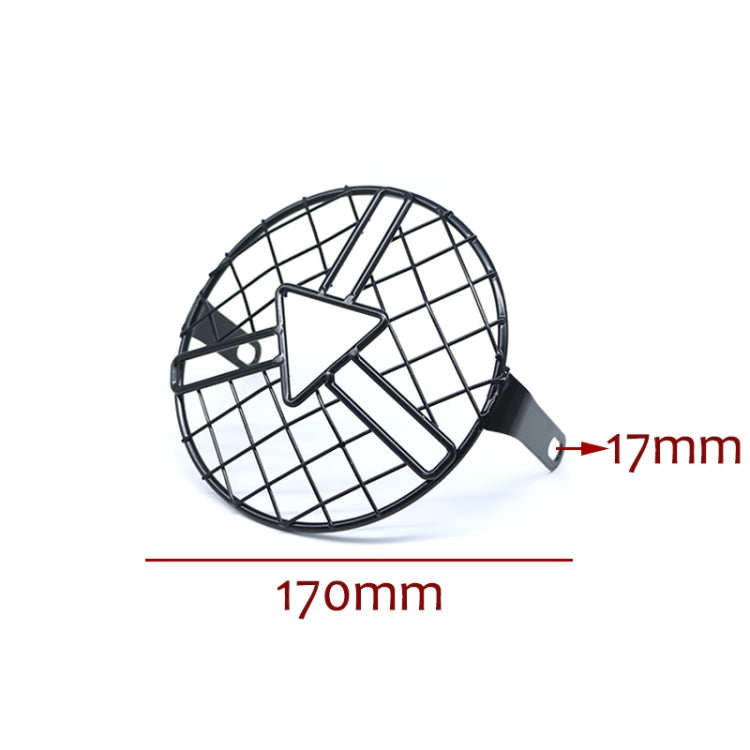 Copertura per griglia per lampada rotonda retrò con protezione per griglia a punta di freccia per motocicletta, Arrowhead Grill Guard