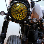 Copertura per griglia per lampada rotonda retrò con protezione per griglia a punta di freccia per motocicletta, Arrowhead Grill Guard