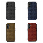 Custodia per telefono in PU scozzese intrecciata, For Samsung Galaxy A14 5G, For Samsung Galaxy S23+ 5G, For Samsung Galaxy S23 Ultra 5G