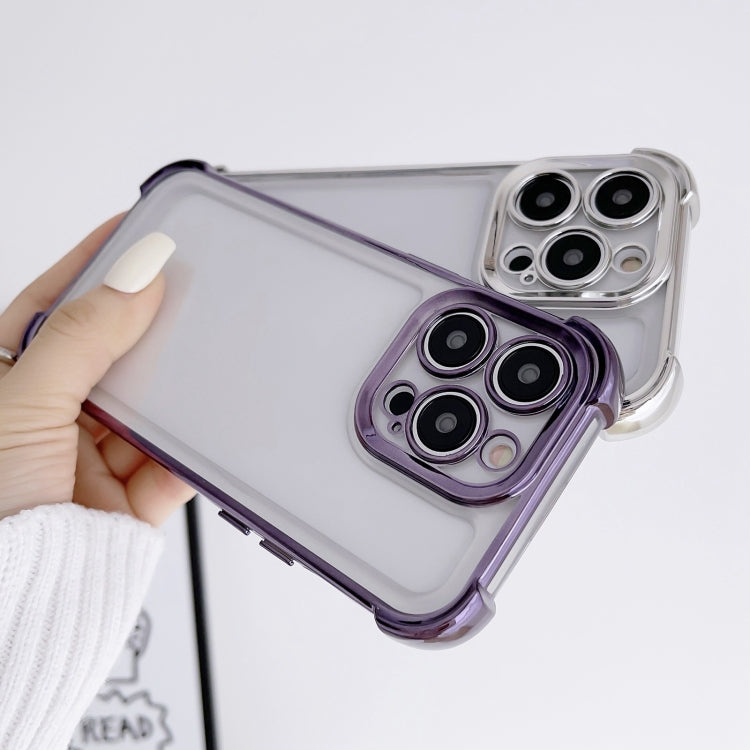 Custodia per telefono spaziale antiurto a quattro angoli galvanica, For iPhone 11 Pro