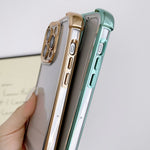 Custodia per telefono spaziale antiurto a quattro angoli galvanica, For iPhone 12 Pro Max, For iPhone 12 Pro, For iPhone 11 Pro Max, For iPhone 11