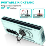 Custodia per telefono 2 in 1 PC + TPU antiurto con staffa ad anello, For Samsung Galaxy Z Fold4