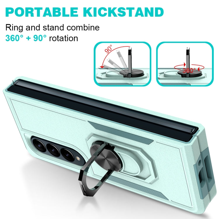 Custodia per telefono 2 in 1 PC + TPU antiurto con staffa ad anello, For Samsung Galaxy Z Fold4