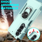 Custodia per telefono 2 in 1 PC + TPU antiurto con staffa ad anello, For Samsung Galaxy Z Fold4