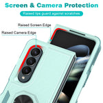 Custodia per telefono 2 in 1 PC + TPU antiurto con staffa ad anello, For Samsung Galaxy Z Fold4