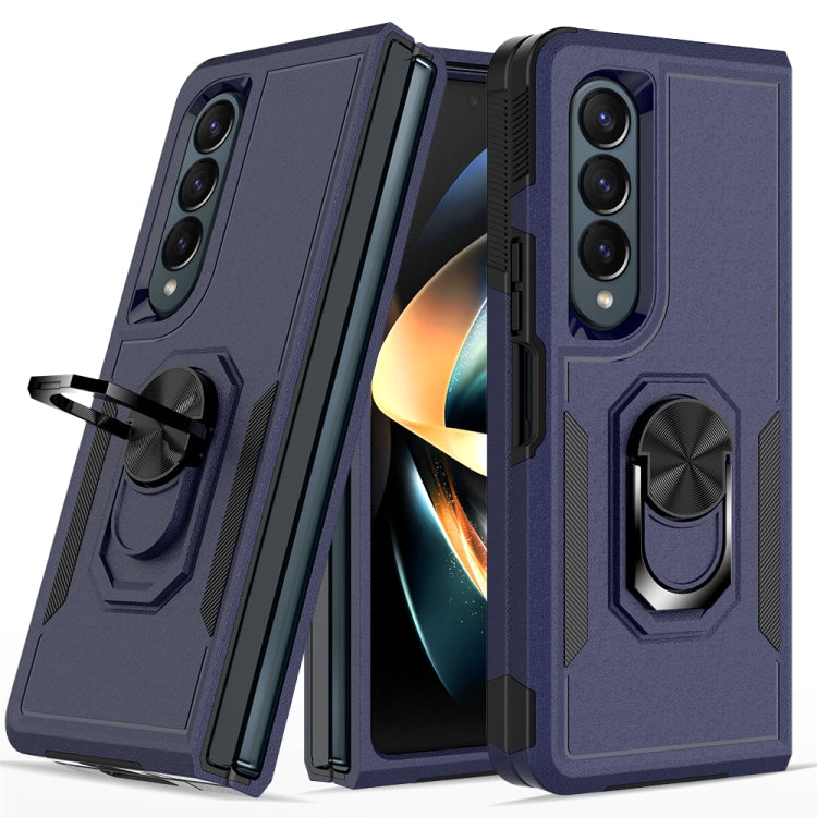 Custodia per telefono 2 in 1 PC + TPU antiurto con staffa ad anello, For Samsung Galaxy Z Fold4